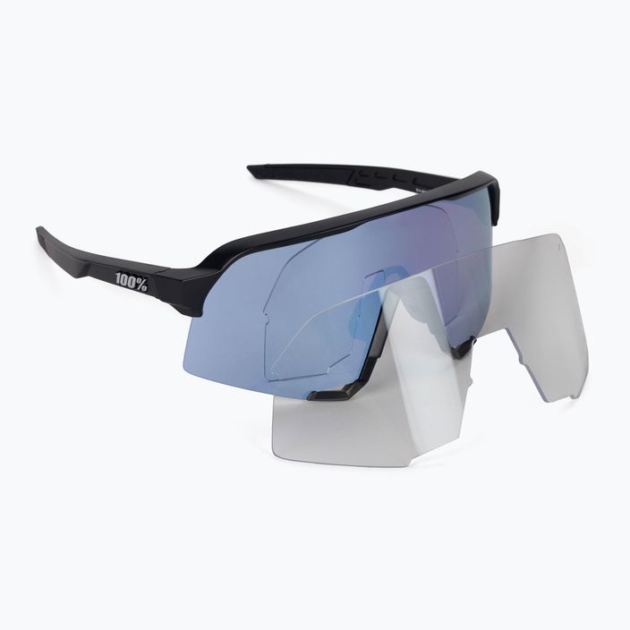 Γυαλιά ποδηλασίας 100% S3 Πολυστρωματικός φακός καθρέφτη ματ λευκό/μπλε STO-61034-407-01 6