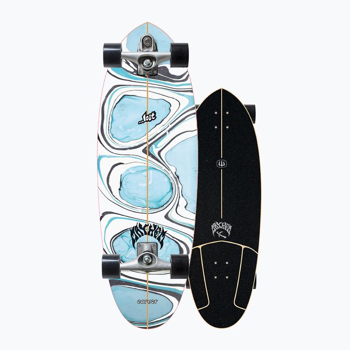 Surfskate skateboard Carver Lost C7 Raw 32" Quiver Killer 2021 Complete μπλε και λευκό L1013011107 8