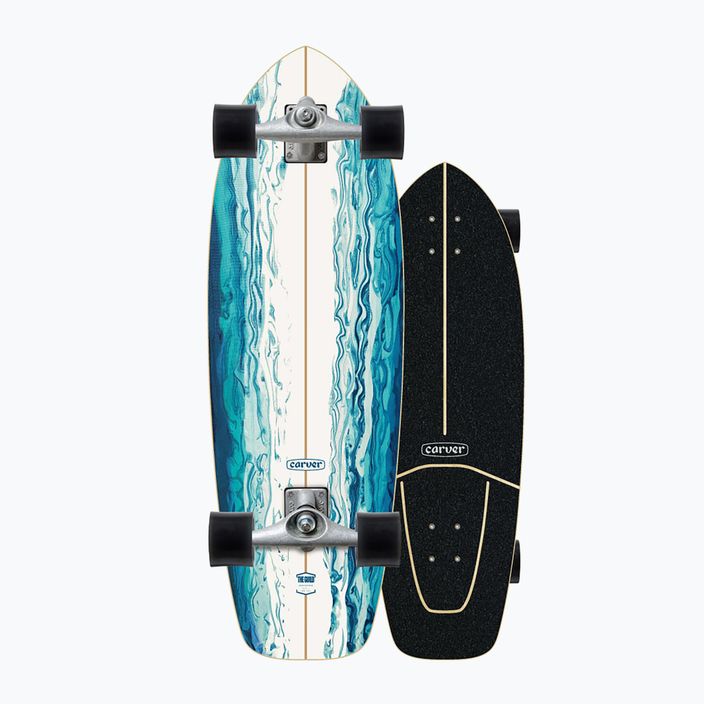 Surfskate skateboard Carver CX Raw 31" Resin 2022 Complete μπλε και λευκό C1012011135 8