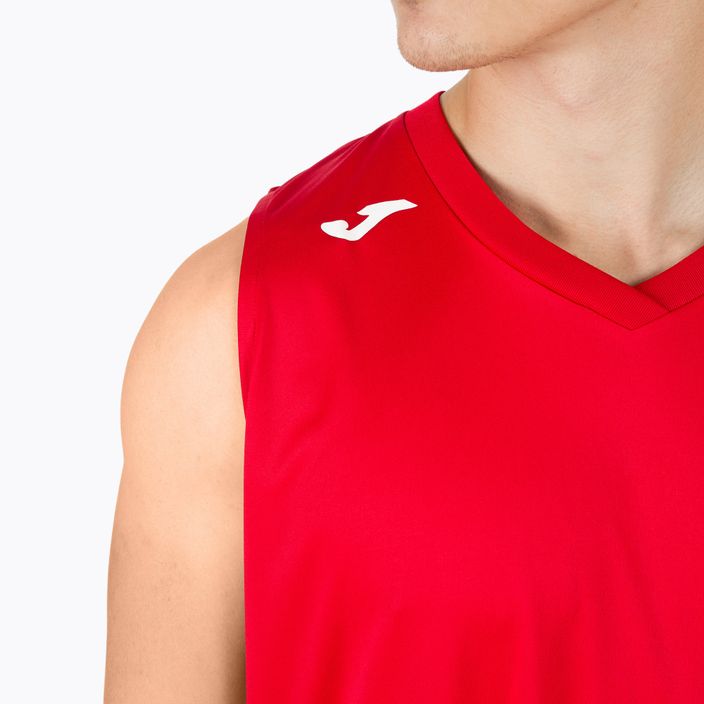 Joma Cancha III ανδρική φανέλα μπάσκετ κόκκινο και λευκό 101573.602 4