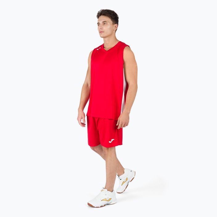 Joma Cancha III ανδρική φανέλα μπάσκετ κόκκινο και λευκό 101573.602 5