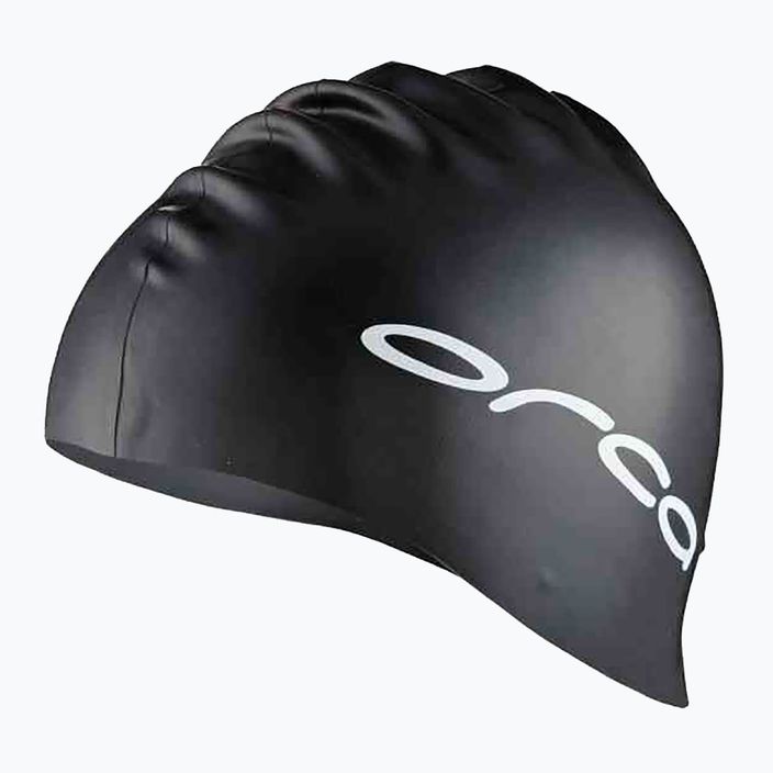 Καπέλο κολύμβησης σιλικόνης Orca μαύρο DVA00001 2
