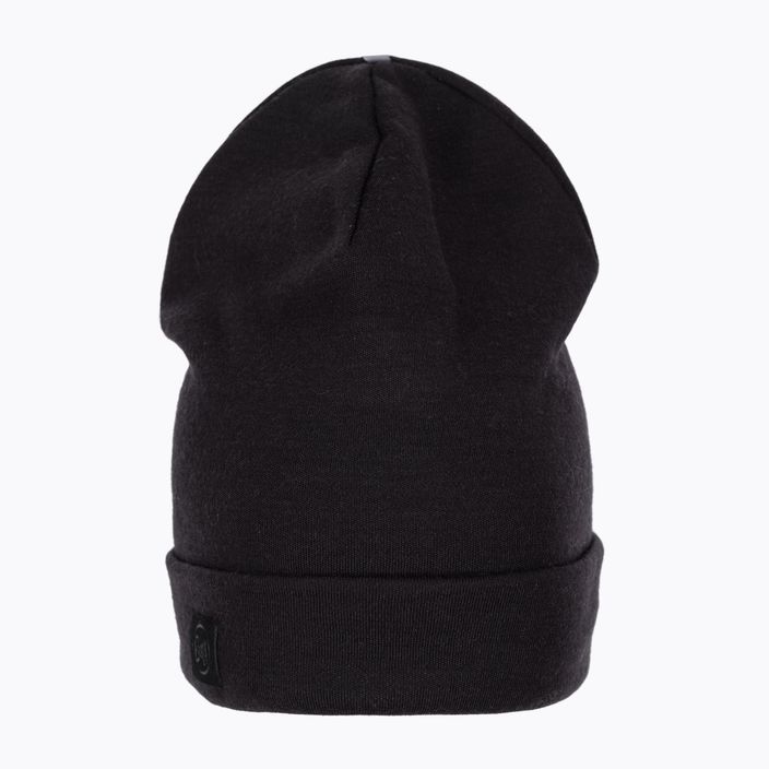 BUFF Καπέλο από μαλλί μερινό βαρέως τύπου Solid black 111170 2