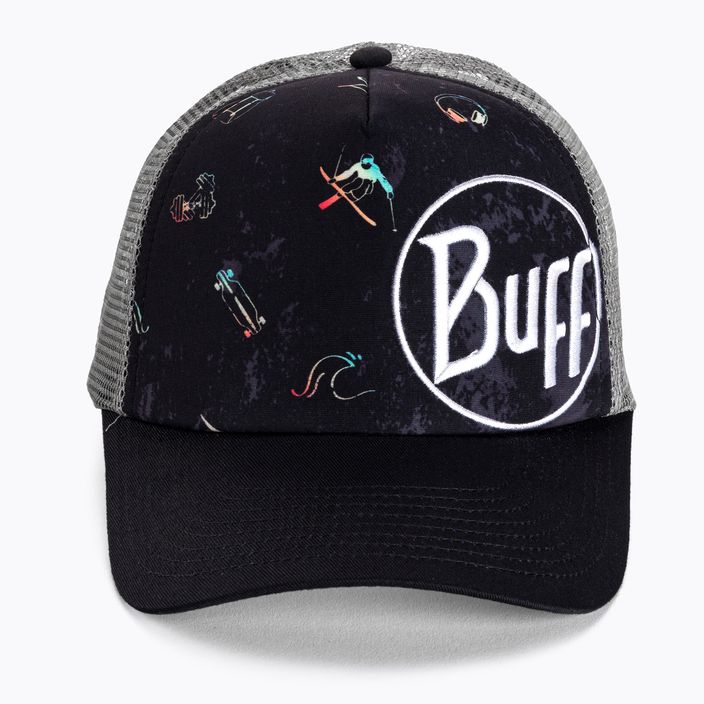 BUFF Trucker Logo Collection Kaleat μαύρο-γκρι καπέλο μπέιζμπολ 130516.999.30.00 4
