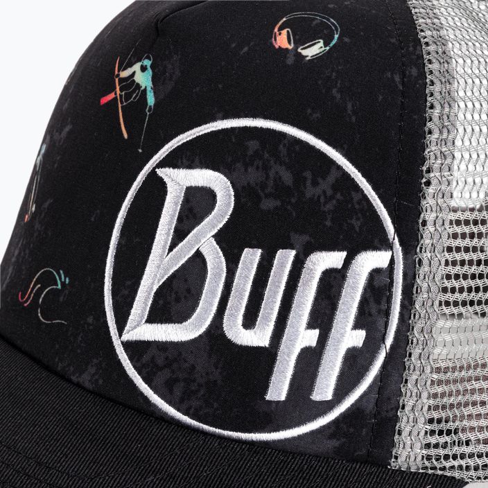 BUFF Trucker Logo Collection Kaleat μαύρο-γκρι καπέλο μπέιζμπολ 130516.999.30.00 5