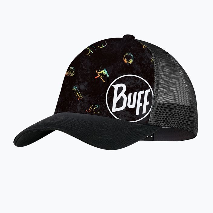 BUFF Trucker Logo Collection Kaleat μαύρο-γκρι καπέλο μπέιζμπολ 130516.999.30.00 6