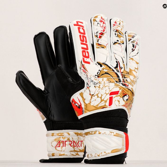 Reusch Attrakt Solid γάντια τερματοφύλακα λευκά 5370515-1131 10