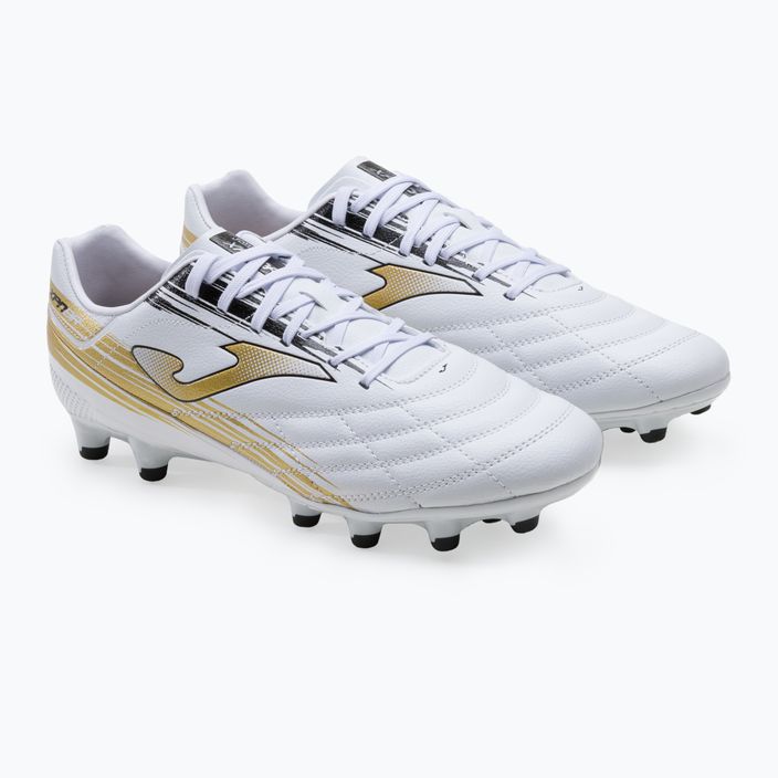 Joma ανδρικά ποδοσφαιρικά παπούτσια Xpander FG λευκό/χρυσό 4