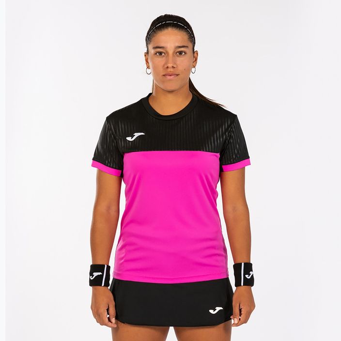 Joma Montreal SS fluor ροζ/μαύρο T-shirt