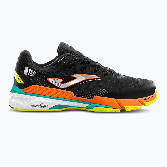 Joma T.Slam 2201 ανδρικά παπούτσια τένις μαύρο και πορτοκαλί TSLAMW2201P 10