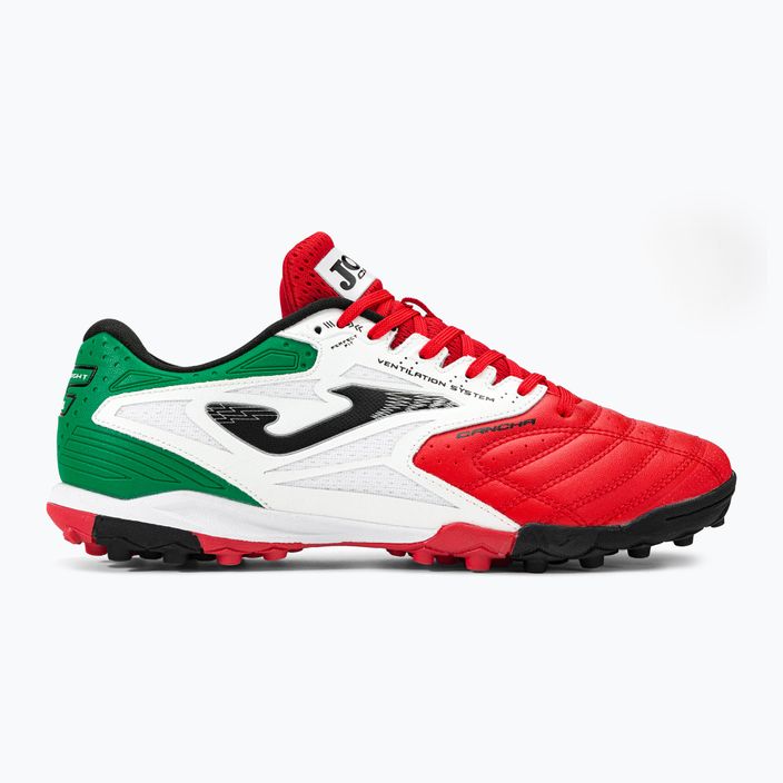 Ανδρικά ποδοσφαιρικά παπούτσια Joma Cancha TF κόκκινο/λευκό/πράσινο 2