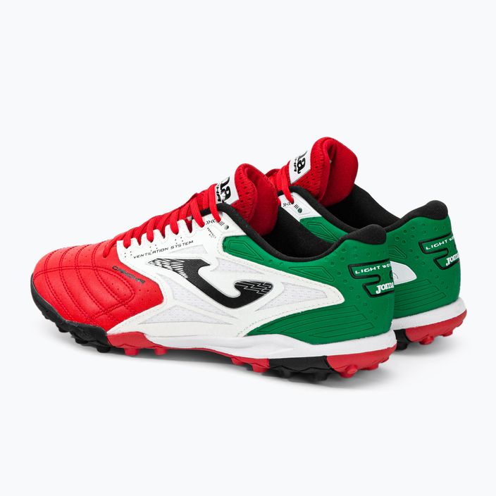 Ανδρικά ποδοσφαιρικά παπούτσια Joma Cancha TF κόκκινο/λευκό/πράσινο 3