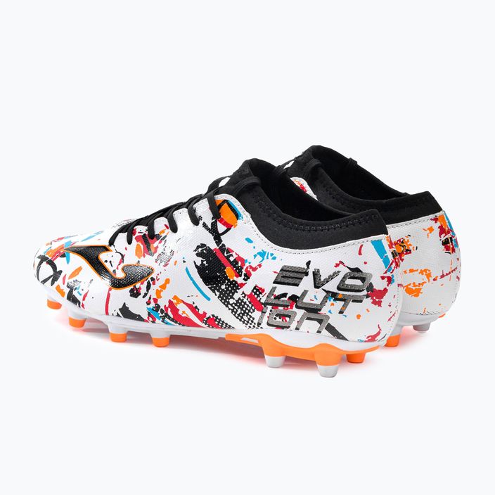 Joma Evolution FG ανδρικά ποδοσφαιρικά παπούτσια λευκό/μαύρο/πορτοκαλί 3