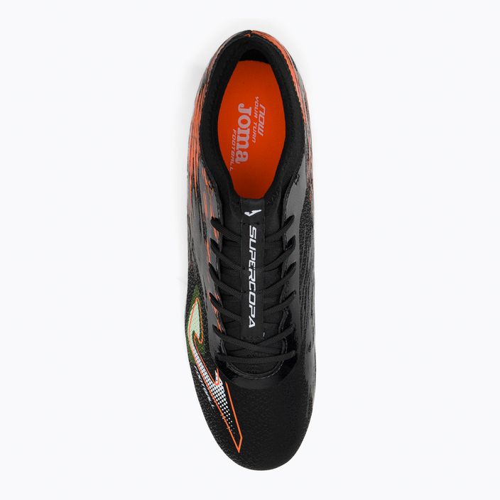 Joma Super Copa FG μαύρο/κοραλί ανδρικά ποδοσφαιρικά παπούτσια 6