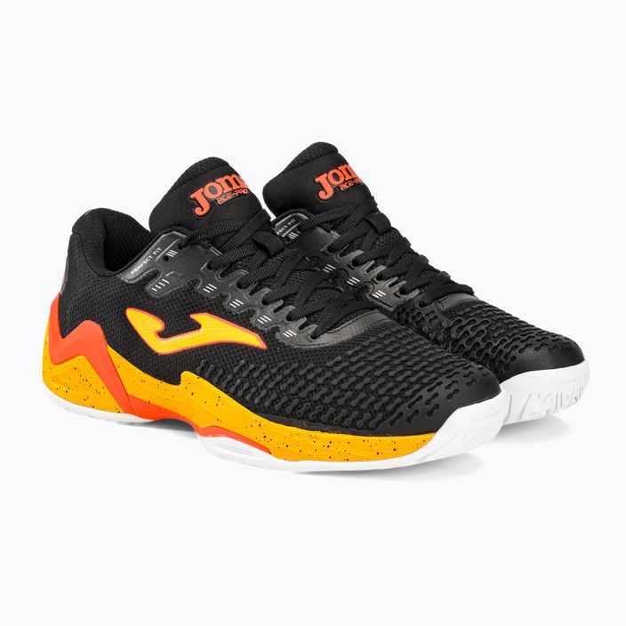 Joma T.Ace 2301 ανδρικά παπούτσια τένις μαύρο και πορτοκαλί TACES2301T 4