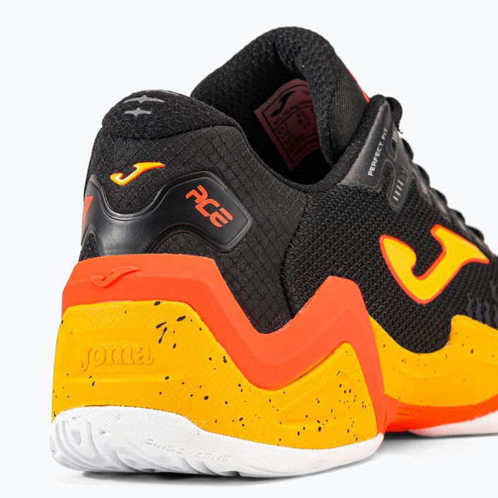 Joma T.Ace 2301 ανδρικά παπούτσια τένις μαύρο και πορτοκαλί TACES2301T 9