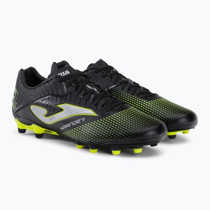 Joma ανδρικά ποδοσφαιρικά παπούτσια Xpander FG μαύρο/λεμονί φθορίου 4