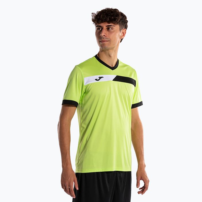 Ανδρικό πουκάμισο τένις Joma Court lime/μαύρο
