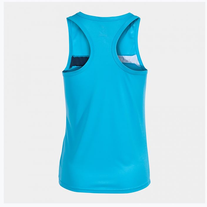 Γυναικείο μπλουζάκι τένις Joma Court Sleeveless fluor τιρκουάζ/μαύρο 2