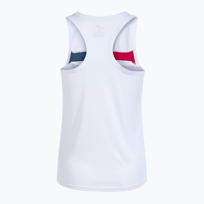 Γυναικεία μπλούζα τένις Joma Court Sleeveless λευκό/κόκκινο 2