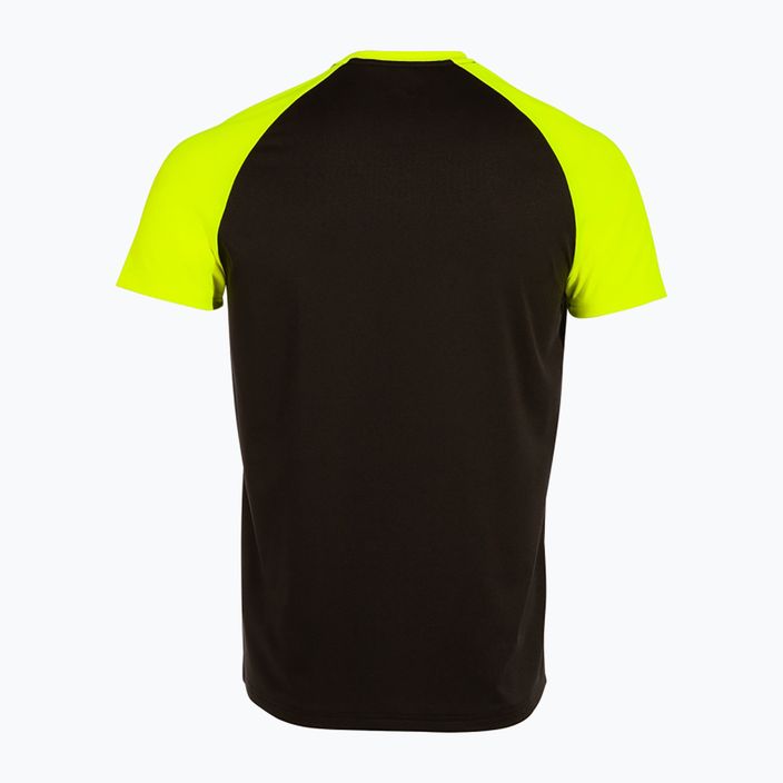 Ανδρικό μπλουζάκι για τρέξιμο Joma Elite X μαύρο/φθοριοκίτρινο 2