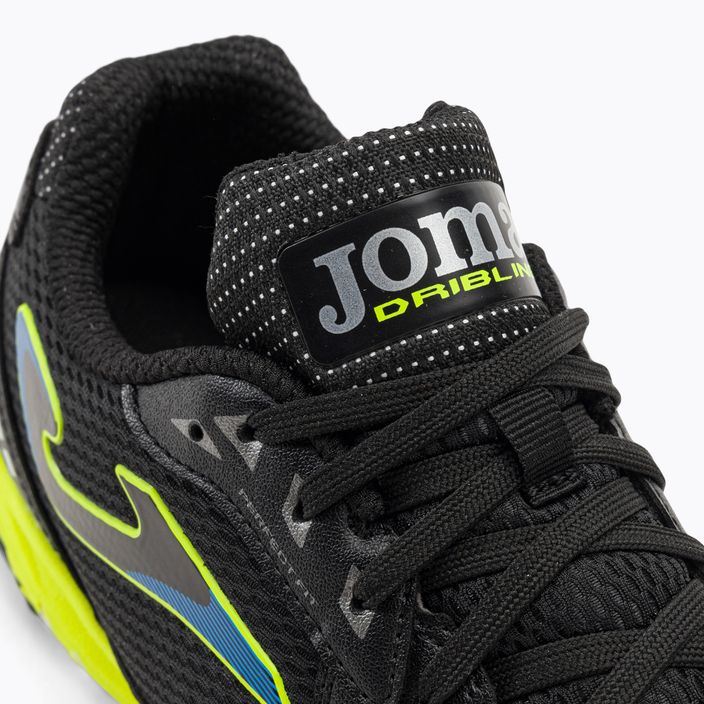 Ανδρικά ποδοσφαιρικά παπούτσια Joma Dribling TF μαύρο/λεμονί φθορίου 9