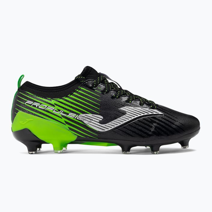 Joma Propulsion Cup FG μαύρο/πράσινο φθοριούχο ανδρικά ποδοσφαιρικά παπούτσια 2