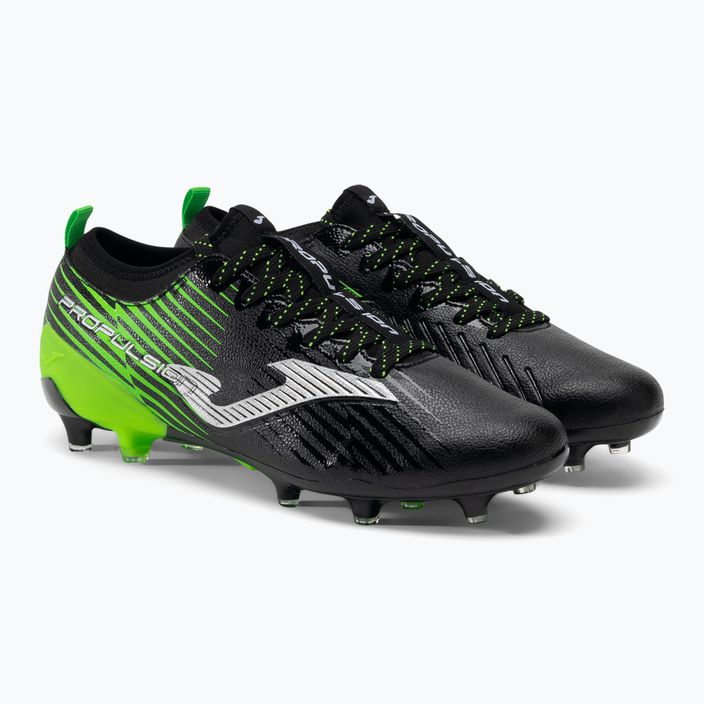 Joma Propulsion Cup FG μαύρο/πράσινο φθοριούχο ανδρικά ποδοσφαιρικά παπούτσια 4