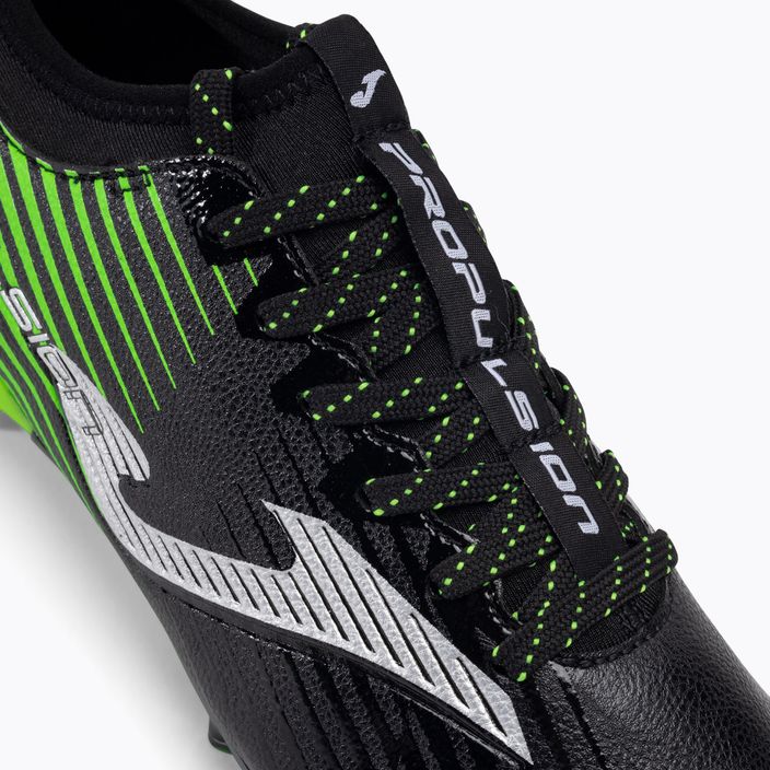 Joma Propulsion Cup FG μαύρο/πράσινο φθοριούχο ανδρικά ποδοσφαιρικά παπούτσια 8