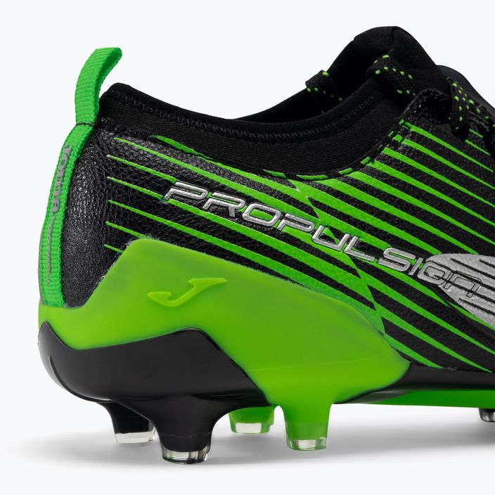 Joma Propulsion Cup FG μαύρο/πράσινο φθοριούχο ανδρικά ποδοσφαιρικά παπούτσια 9