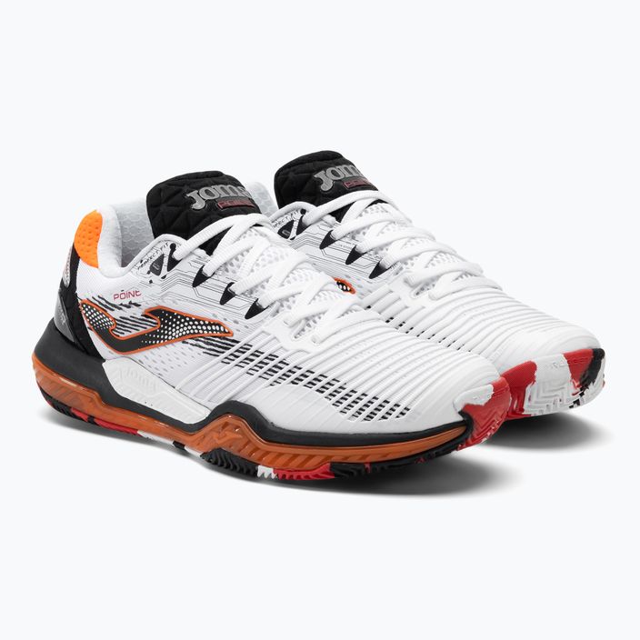 Ανδρικά παπούτσια τένις Joma Point λευκό/μαύρο/πορτοκαλί 4