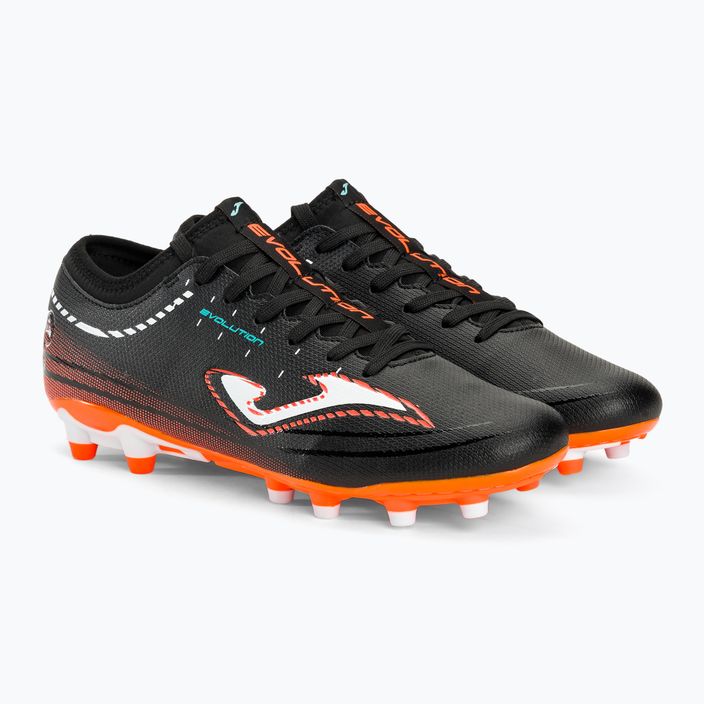 Ανδρικά ποδοσφαιρικά παπούτσια Joma Evolution FG μαύρο/πορτοκαλί 4