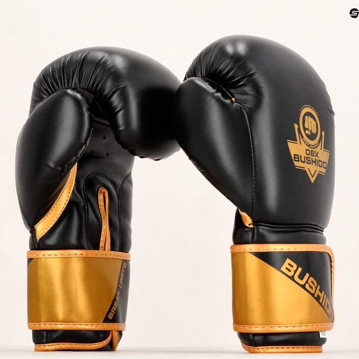Γάντια πυγμαχίας DBX BUSHIDO B-2v10 μαύρο-χρυσό 13