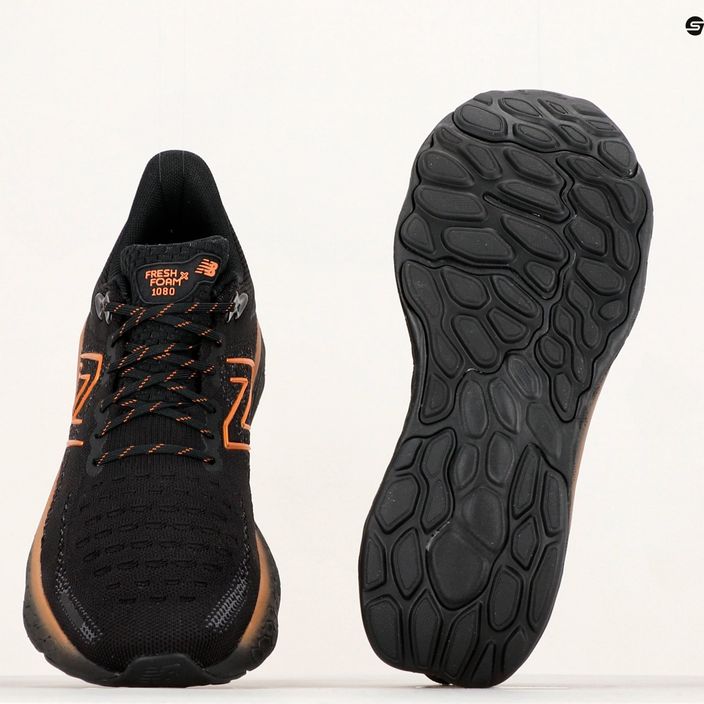 Ανδρικά New Balance 1080V12 μαύρο / πορτοκαλί παπούτσια για τρέξιμο 11