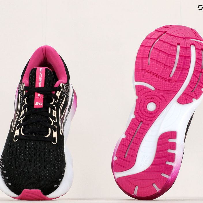 Γυναικεία παπούτσια τρεξίματος Brooks Glycerin GTS 20 μαύρο/φούξια/λευκό 13