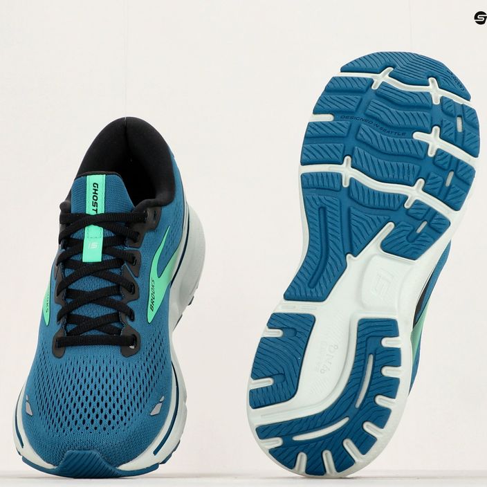 Brooks Ghost 15 ανδρικά παπούτσια για τρέξιμο μπλε/μαύρο/ανοιξιάτικο μπουμπούκι 21