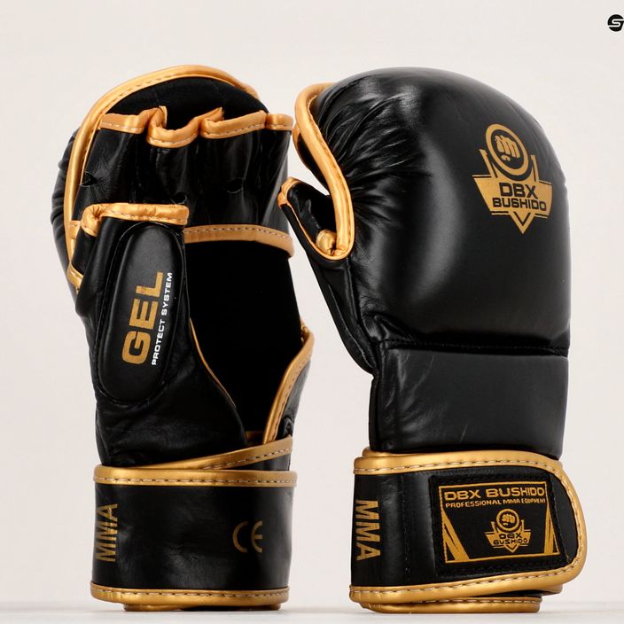 Γάντια για προπόνηση MMA DBX BUSHIDO δερμάτινα μαύρα Arm-2011D-L 14