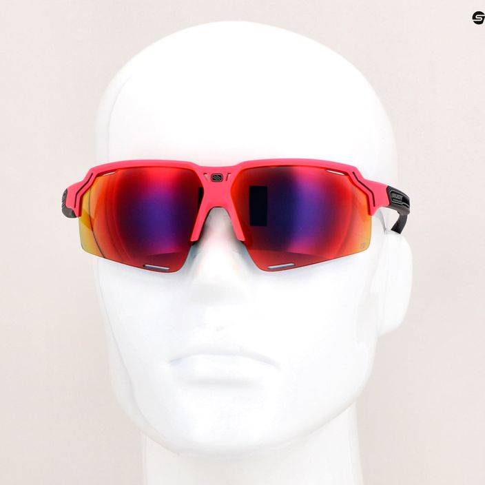 Rudy Project Deltabeat ροζ φλούο / μαύρο ματ / κόκκινα γυαλιά ηλίου με πολλαπλά λέιζερ SP7438900001 13