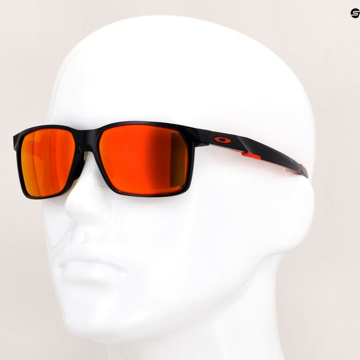 Πολωτικά γυαλιά ηλίου Oakley Portal X γυαλισμένο μαύρο / ρουμπίνι prizm 14