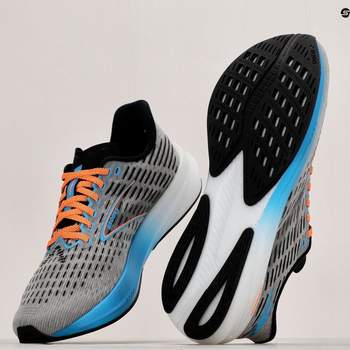 Brooks Hyperion ανδρικά παπούτσια για τρέξιμο γκρι/ατομικό μπλε/κίτρινο 19