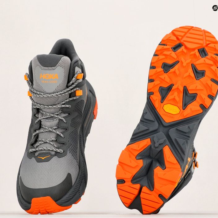 Ανδρικές μπότες πεζοπορίας HOKA Trail Code GTX castlerock/persimmon orange 20