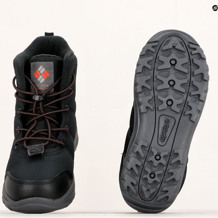 Columbia FAIRBANKS Omni-Heat Νεανικές μπότες πεζοπορίας μαύρο/κόκκινο χρώμα 22