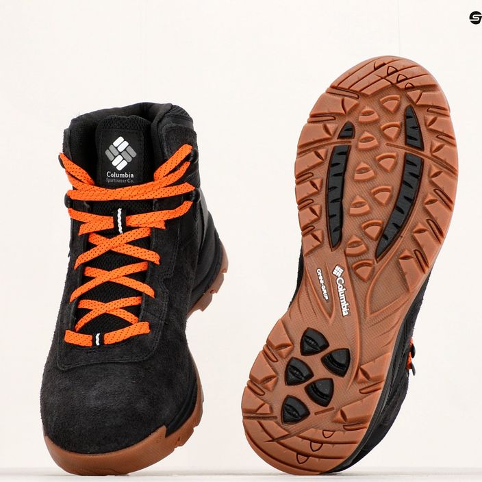 Columbia Newton Ridge BC ανδρικές μπότες πεζοπορίας μαύρο/φωτεινό πορτοκαλί 21