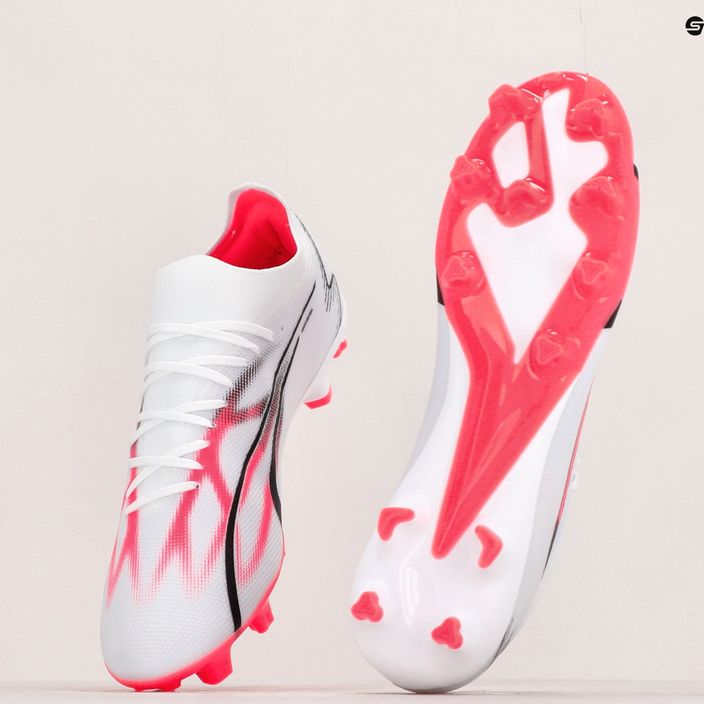 PUMA Ultra Match FG/AG ανδρικά ποδοσφαιρικά παπούτσια puma λευκό/puma μαύρο/fire orchid 16