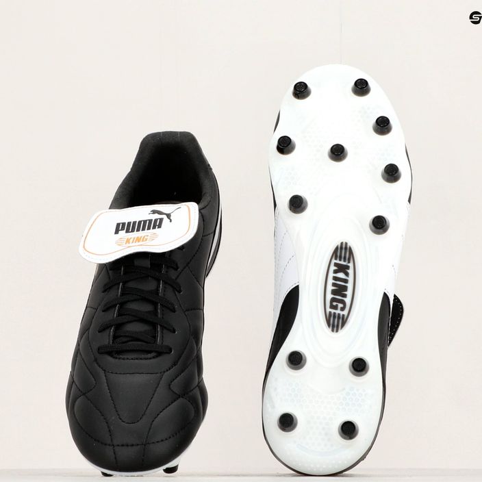 Ανδρικά ποδοσφαιρικά παπούτσια PUMA King Top FG/AG puma μαύρο/puma λευκό/puma χρυσό 17