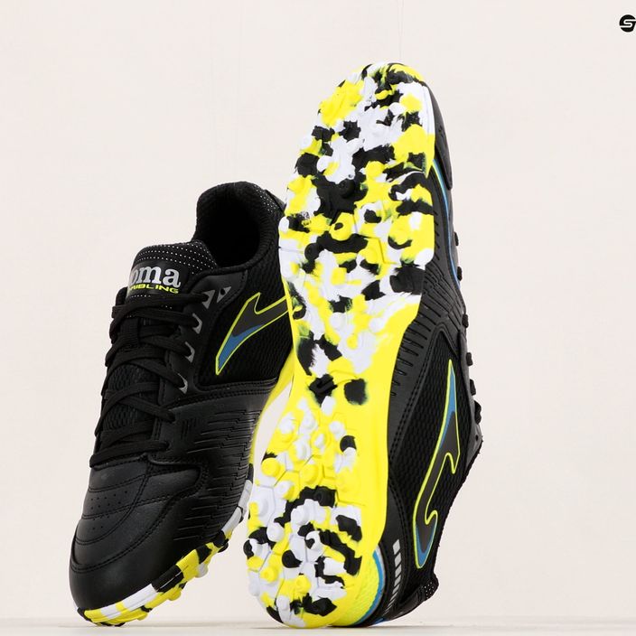 Ανδρικά ποδοσφαιρικά παπούτσια Joma Dribling TF μαύρο/λεμονί φθορίου 12