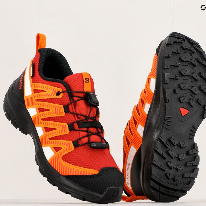 Παιδικά παπούτσια πεζοπορίας Salomon Xa Pro V8 CSWP red/black/opeppe 18