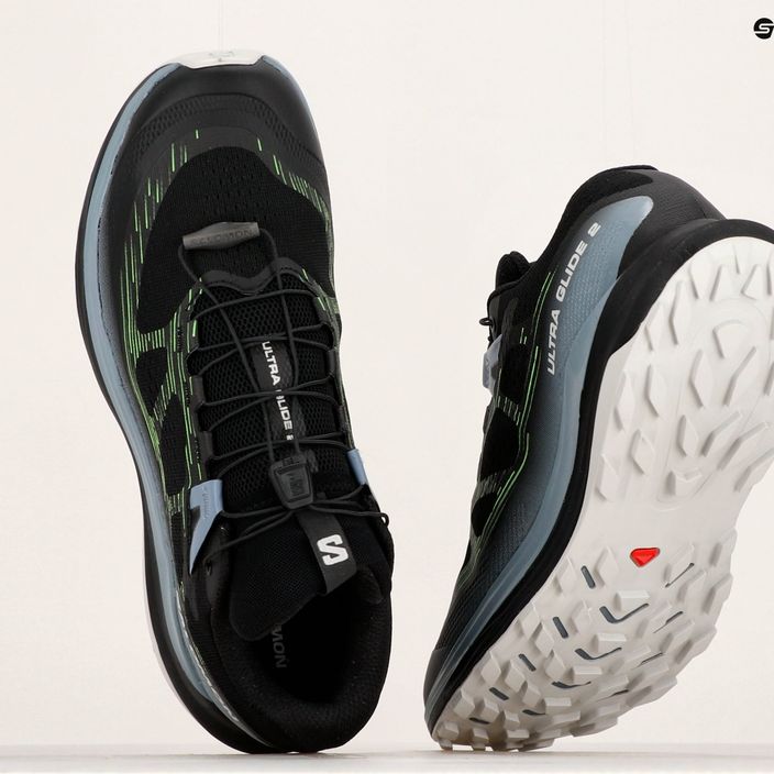 Ανδρικά αθλητικά παπούτσια τρεξίματος Salomon Ultra Glide 2 μαύρο/flint stone/green gecko 21