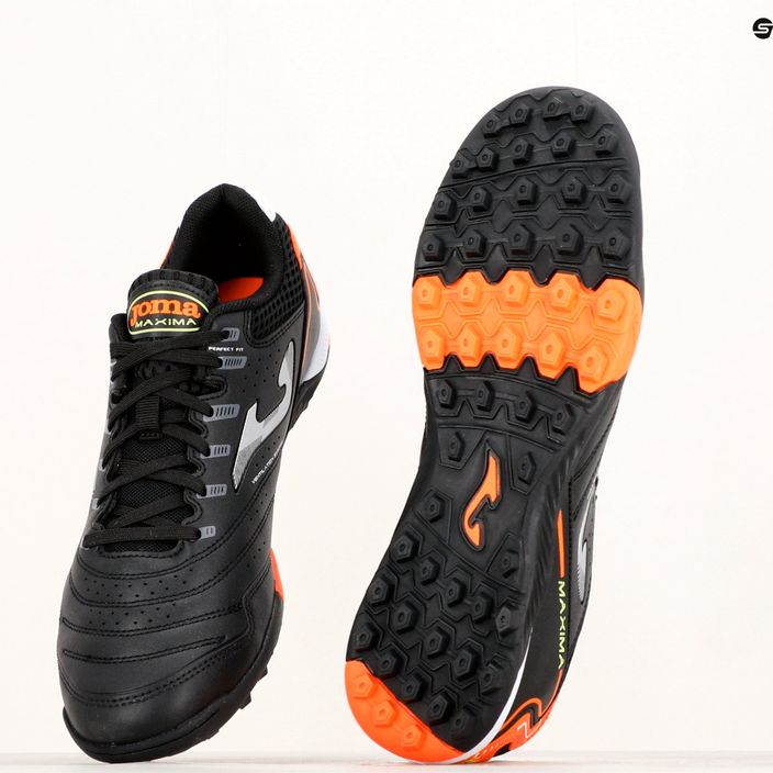 Ανδρικά ποδοσφαιρικά παπούτσια Joma Maxima TF μαύρο/πορτοκαλί 12