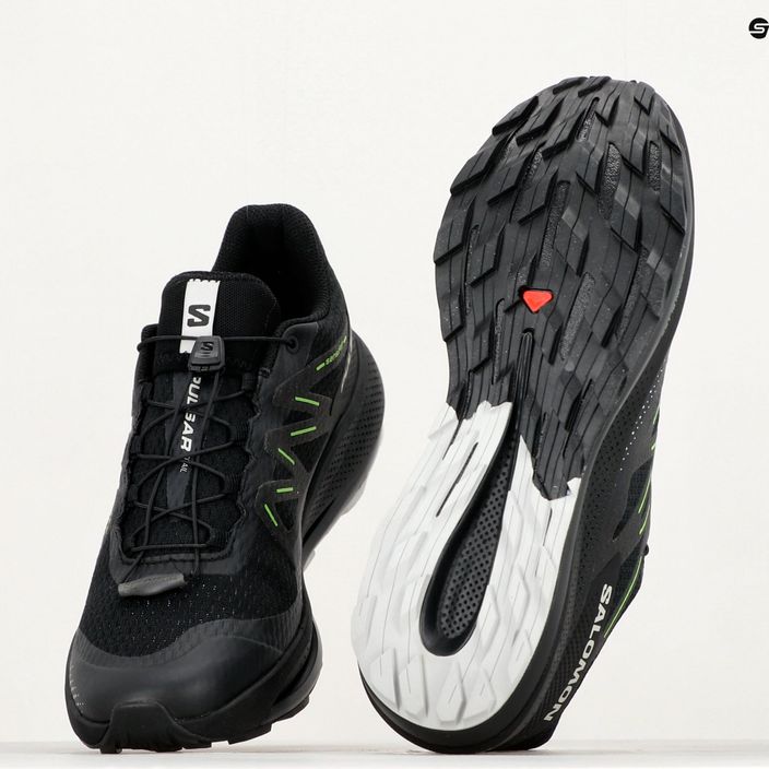 Ανδρικά αθλητικά παπούτσια Salomon Pulsar Trail μαύρο/μαύρο/πράσινο γκέκο 20